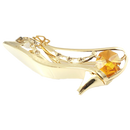 灰姑娘水晶高跟鞋 採用Swarovski元素 (金色) Crystal Cinderella Shoe High Heel Figurine Chrome Heart (Gold) - Couple'S HK | 你的愛情保鮮平台
